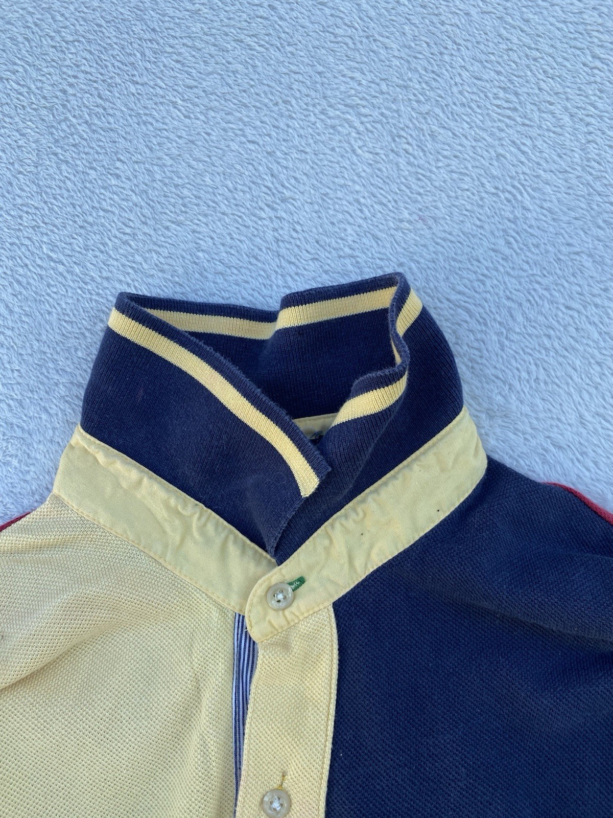 Vintage Tommy Hilfiger Polo Shirt Double Sided Rare Mens Sz L Color Block thumbnail 9