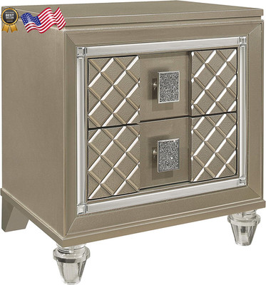 Bijou Nightstand Champagne FREE SHIPPING USA ONLY