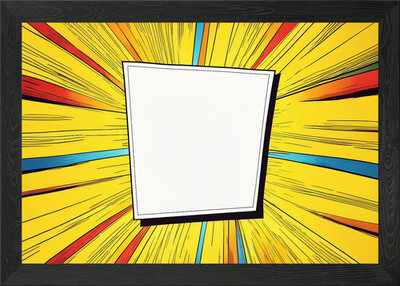 Comic page panel box empty Framed Wall Art Poster Canvas Print Picture