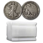 1918-S Walking Liberty Halves 20-Coin Roll Good