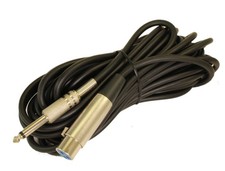 50Ft XLR 3P Female to 1/4inchinch TS MONO Male Microphone Cable