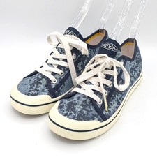 KEEN Elsa Lite Women  s Lace Up Sneaker Blue Nights White Size 6.5