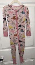Little Sleepies Pink Jurassic Jungle Dino Dinosaur Zippy Pajamas 18 24 Months