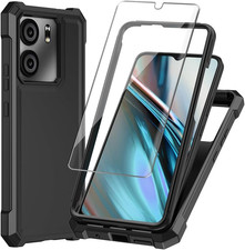 For BLU View 5 Case with 1 X Tempered Glass Screen Protector , Slim Dual Layer
