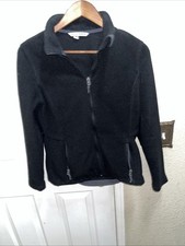 Port Authority Ladies Sweater Fleece Jacket small black