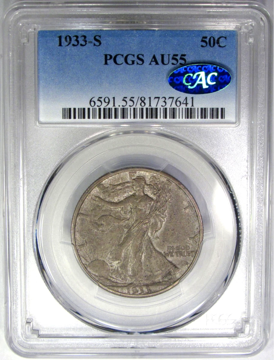 Silver PCGS 1933 Year Liberty Walking Half Dollars (1916-1947) for