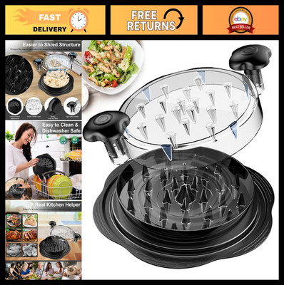 Large Chicken Shredder Tool with Brush & Fork - Ergonomic, BPA Free, Anti-Slip,