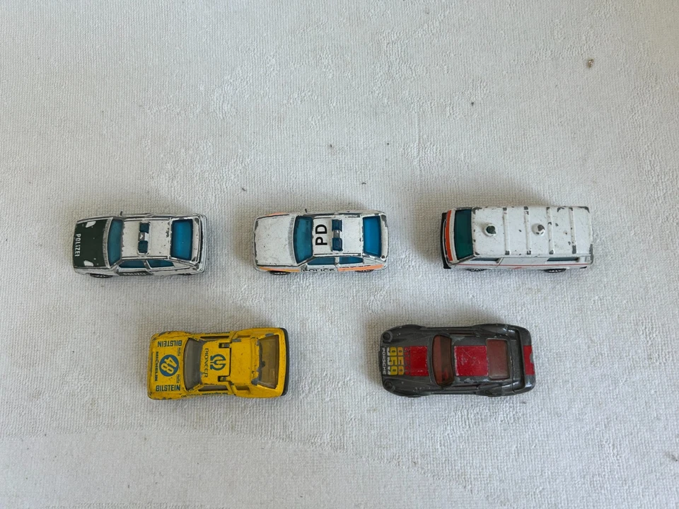 MATCHBOX - Lotto 5 Modellini Auto - Opel Peugeot Porsche Volkswagen - Immagine 3 di 4