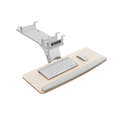 Keyboard Tray Height Adjustable, Swivel Tilt Computer Keyboard Drawer Under D...