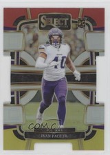2023 Panini Select Concourse Red & Yellow Prizm Die-Cut Ivan Pace Jr #64 14dq