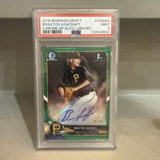 2018 Bowman Chrome 1st Braxton Ashcraft Green Refractor Auto /99 PSA 9 RC