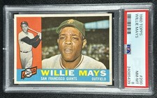 WILLIE MAYS PSA 8 1960 TOPPS BASEBALL #200 NM-MT GIANTS