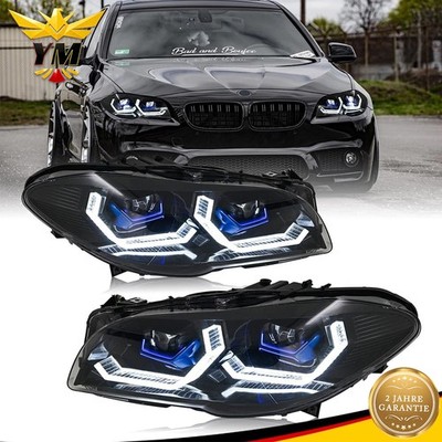 RH+LH Full LED Projector Headlights Lamps for BMW 5 Series F10 F11 F18 2011-2017