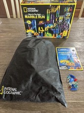 NATIONAL GEOGRAPHIC Glowing Marble Run 73Pc Construction Set OPEN BOX