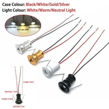 1W Mini LED Cabinet Downlight Recessed Spot light Ceiling Lamp DC12V/220V 15mm