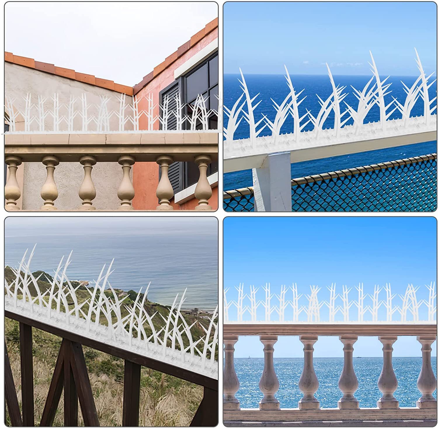 12Pack Garden Wall Spikes Cat Bird Repellent Outdoor Fence Pigeons