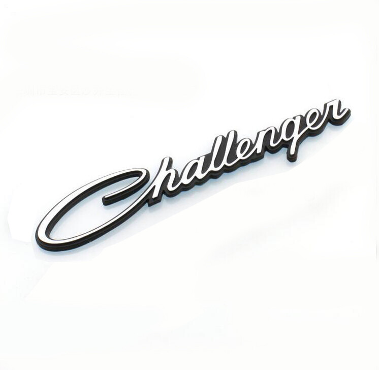2x OEM Chrome Challenger Emblem Badge fits Decal Replacement Chrysler