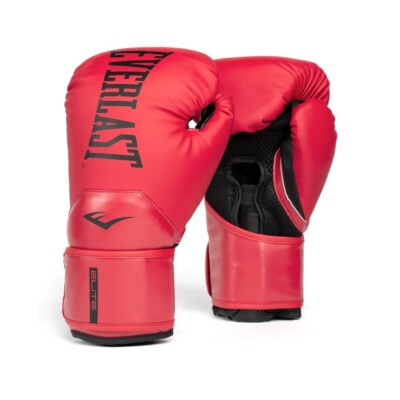 Everlast Elite 2 Boxing Gloves, Red/Black 10 oz.
