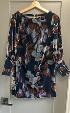 Ann Taylor LOFT Women Floral Blue Casual Dress 0