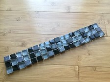  Oceanic Grey Black Mix Marble/ Glass Mosiac Tile Border