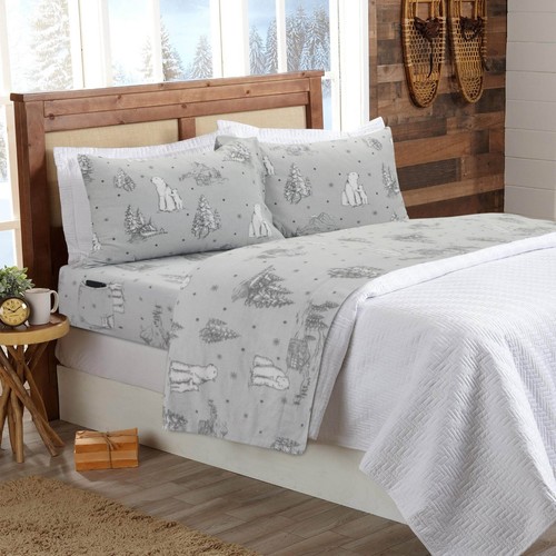 Flannel Sheet Set 100% Brushed Cotton Sheets Fitted Flat Pillow Case Deep Pocket - Picture 157 of 259