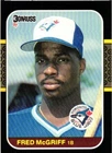 1987 DONRUSS BASEBALL FRED MCGRIFF RC ROOKIE #621