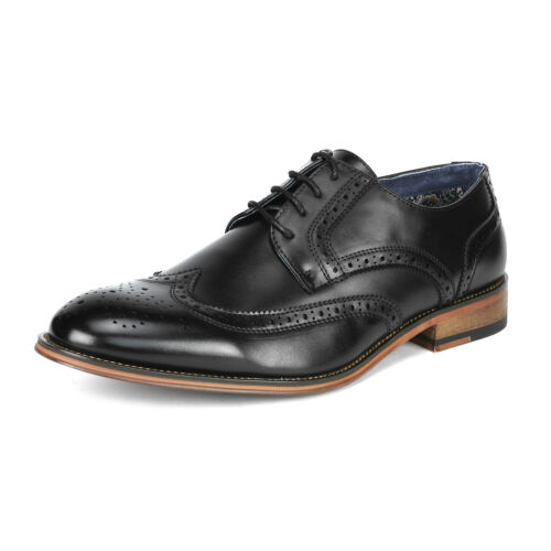Men's Wide Dress Shoes Brogues Derby Shoes Formal Oxford Shoes Shoes - Picture 9 of 26