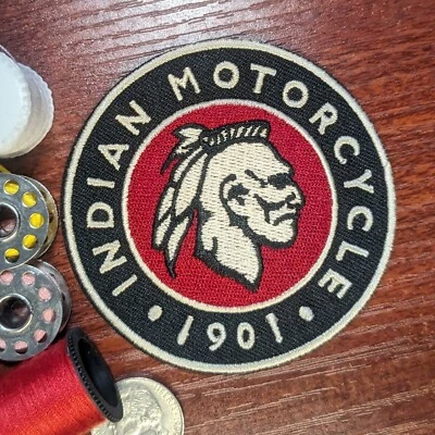 Indian Motorcycle Patch 3" Biker Classic Motorsports Embroidered Iron On Patch