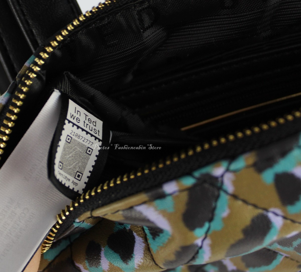 NWT Ted Baker Quiltoe Leopard Quilted Backpack - Vacation  display picture 2