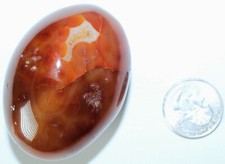 Polished Madagascar Carnelian Gallet / Massage Stone / 2.36" 59mm 4.8oz / 1681