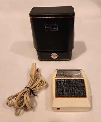 Vintage Schick Super 3 Speed Electric Shaver with Cord and Case Untested