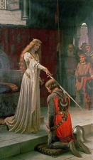 Edmund Leighton: The Accolade Giclee Canvas Print Various Sizes