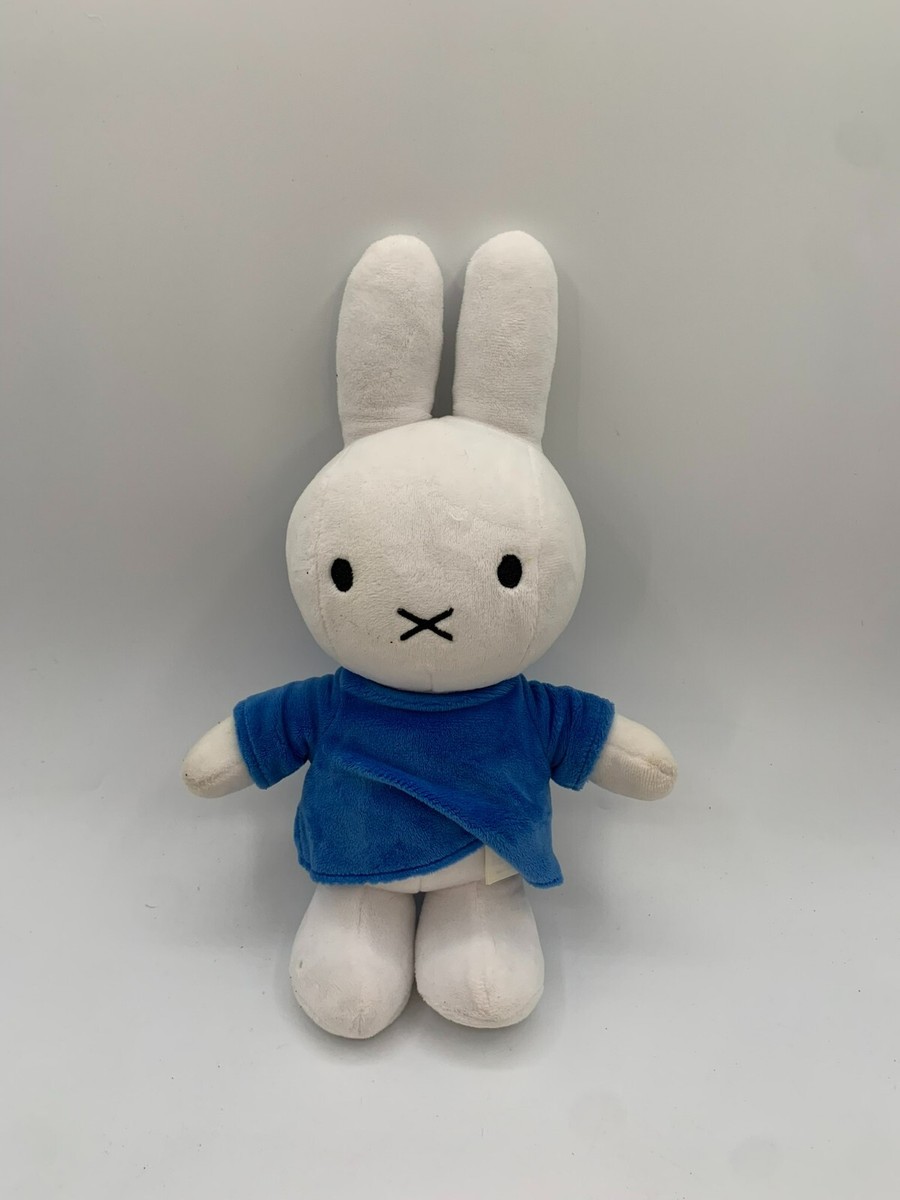 Miffy Nick Jr White Bunny Rabbit Plush 12” Blue Shirt Talks