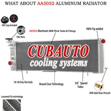 Aluminum 3-Row Radiator For Jeep 1991-2001 Cherokee 1991-1992 Comanche 2.5L 4.0L