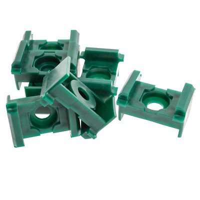 10x Kunststoffblock für Doppelstabmattenzaun 46 mm x 25 mm Auflagebock Moosgrün