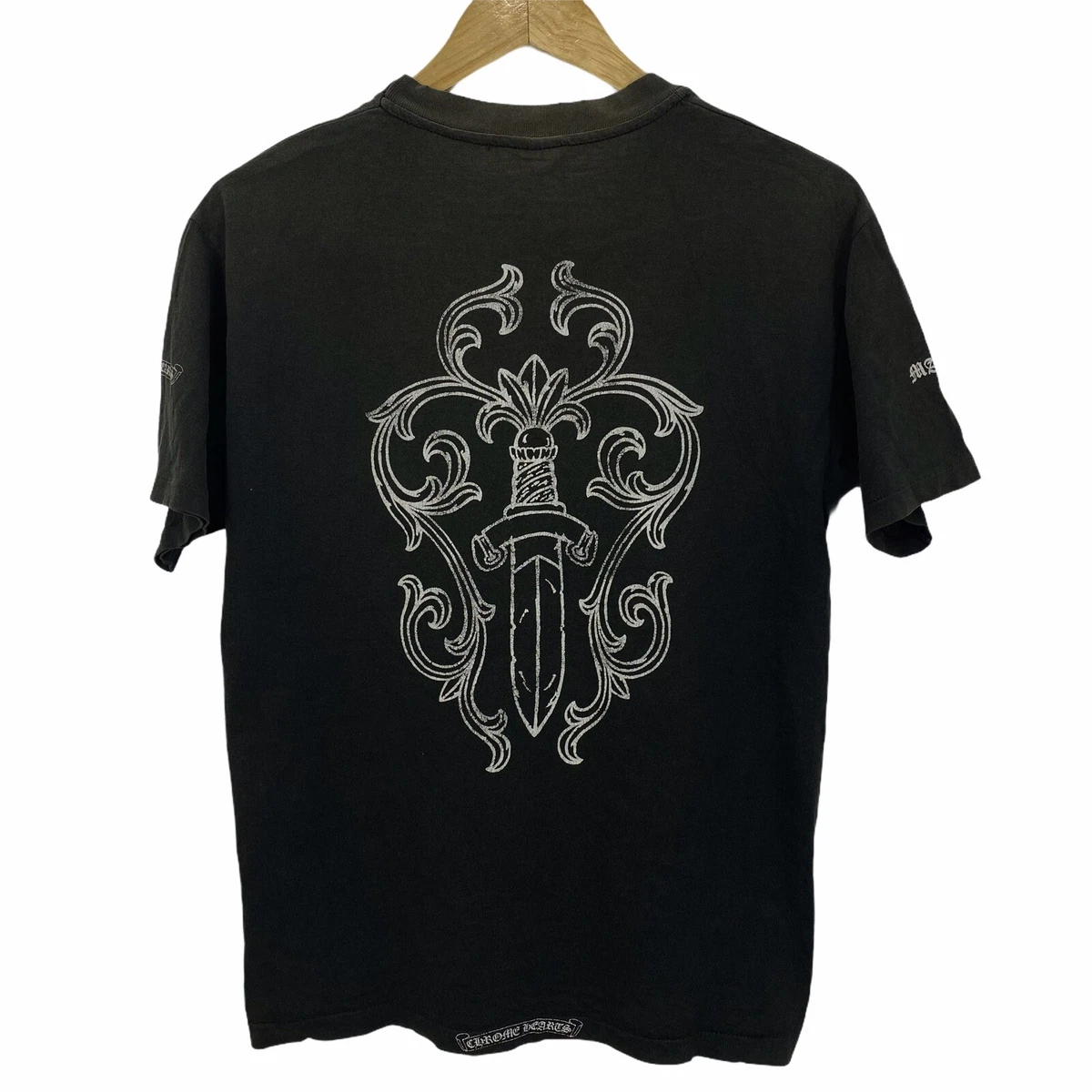 Vtg 90’ CHROME HEARTS x MAXFIELD Los Angeles Cross Sword Pendant Tee Shirt Anvil
