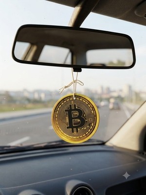 Auto-Duftanhänger für Trader   Goldene Münze Motiv & Dekoration- Araba Kokusu 