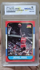 1996-97 Fleer #U4 Ultra Micheal Jordan Decade of Excellence Rookie Graded WCG 10
