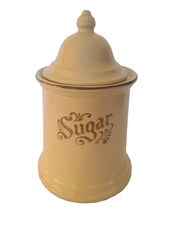 vintage SUGAR Pfaltzgraff  Village Stoneware Canister with Lid 