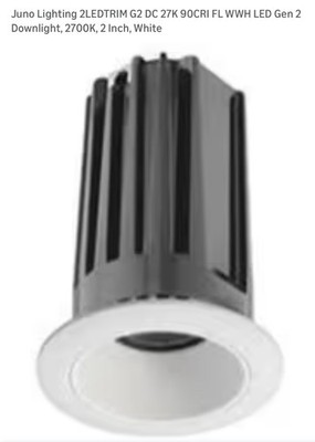 Juno Lighting 2LEDTRIM G2 DC 27K 90CRI FL WWH LED Gen 2 Downlight, 2700K, 2 I...