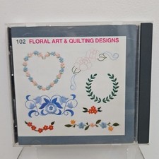 Janome Sewing Machine FLORAL ART  QUILTING DESIGNS 102 Embroidery Card Software