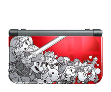 New Nintendo 3DS XL LL Super Smash Bros. Consola Edición Roja Probada con Cargador
