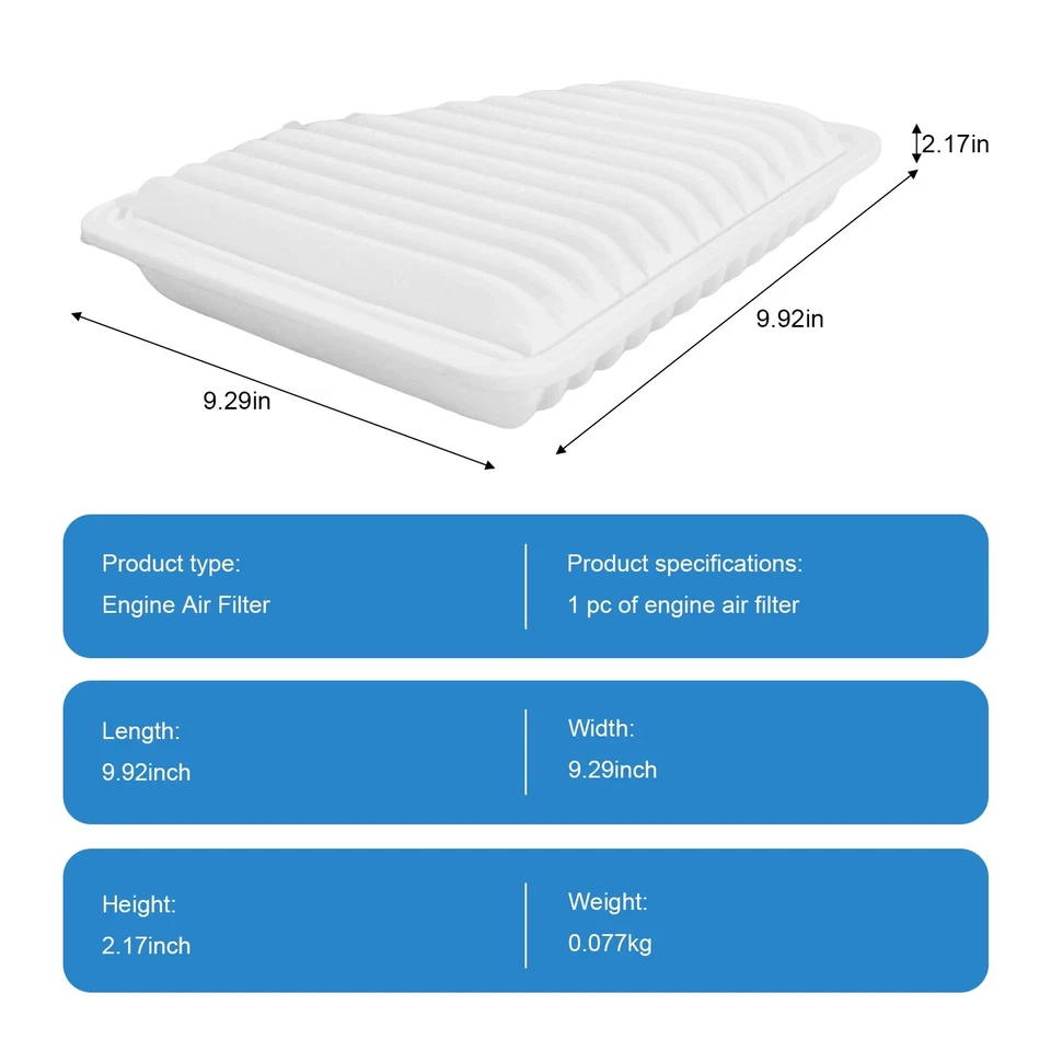 Filtro de aire del motor para SCION XB 2008-2015, PONTIAC VIBE 2009-2010 2,4 L 17801-31120 Foto 2 de 4