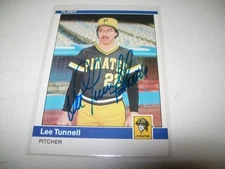 1984 FLEER LEE TUNNELL AUTOGRAPH SIGNED AUTO #268 PITTSBURGH PIRATES