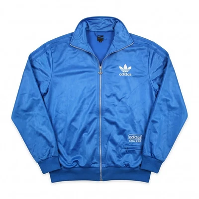 Adidas Trackjacket Chile 62 Glanz Trainingsjacke Vintage Herren Blau - Bild 1 von 4