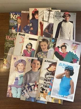 Lot of 16 Knitting Pattern Booklets - PATONS, ANNIE'S, COATS & CLARK & More