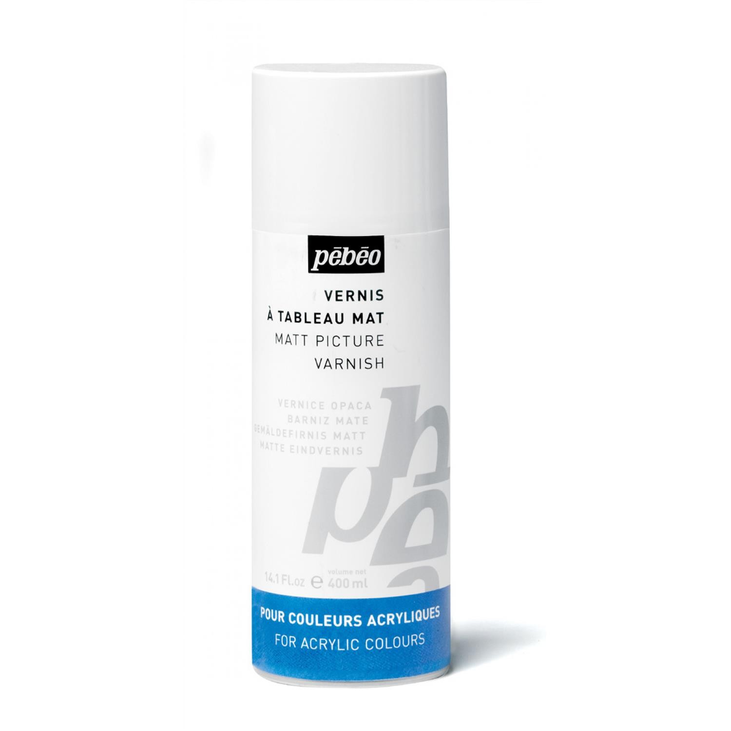 Vernis mat Pébéo spray 400 ml aérosol protection peinture acrylique