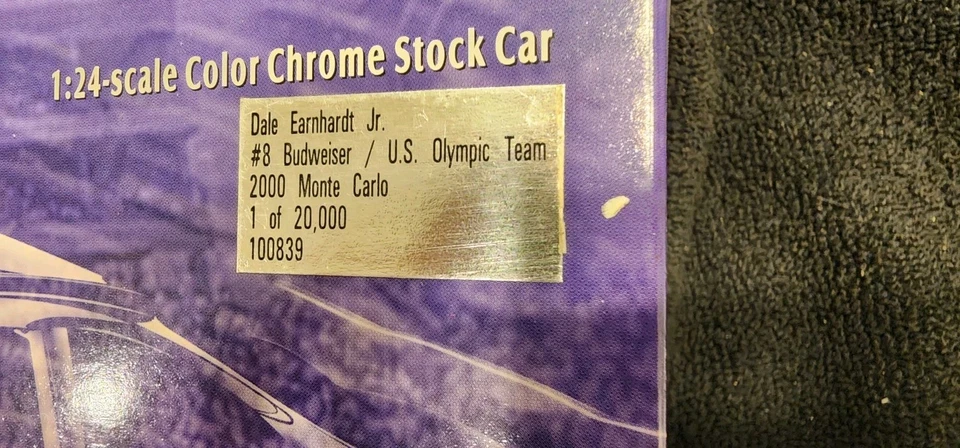 Action 1/24 Chrome Dale Earnhardt Jr 2000 Monte Carlo Budweiser US Olympic Team - Image 2 of 4
