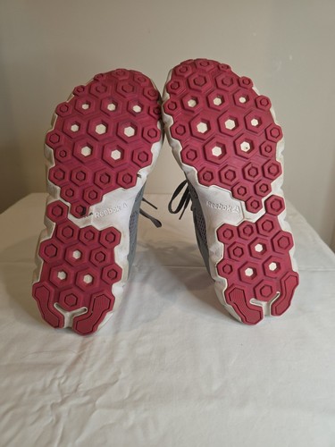 Reebok Damenschuhe Größe 10 grau und pink Hexaffect Turnschuhe - Bild 5 von 5