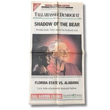 2007 Florida State vs Alabama Stadium Edition Newspaper Tallahassee Democrat 2007 Florida State vs Alabama Stadium Edition Newspaper Tallahassee Democrat